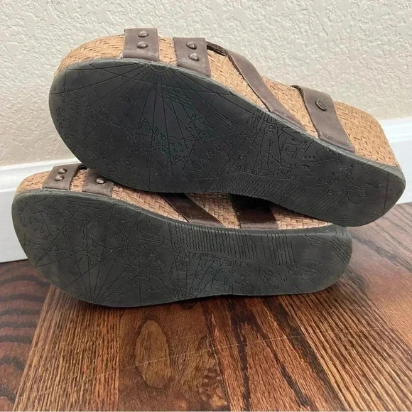 Bussola Formentera Wedge 3” Leather Sandal Brown Women’s Size 39 US Size 8.5-9 - Picture 9 of 16